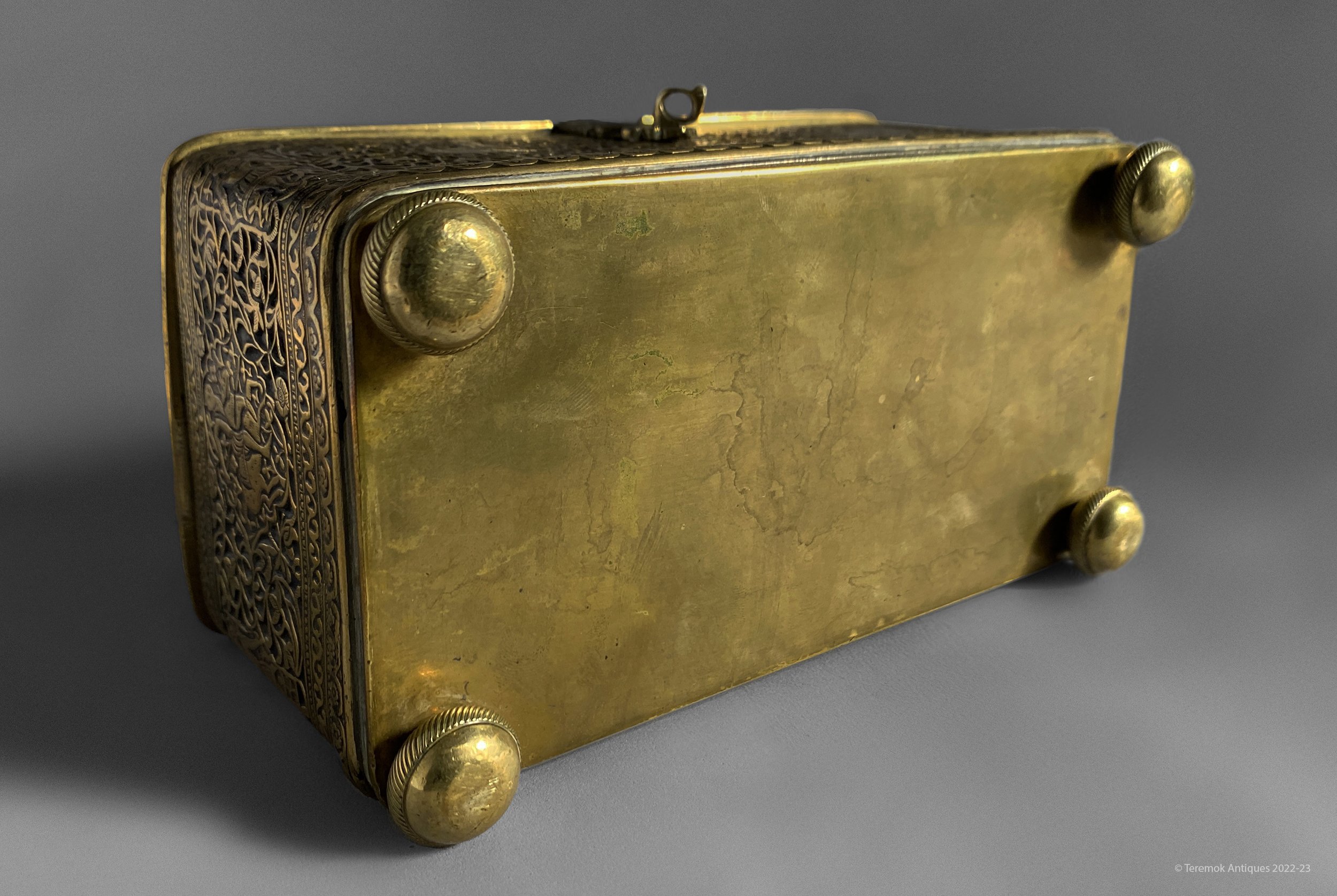 Brass Casket, French for the Qajar Market, 19th Century. — Teremok